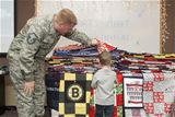 The search for a donated quilt at the Hearts apart event