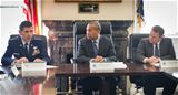 Commander meets with governor