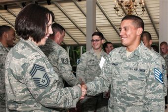 Staff sergeant celebration
